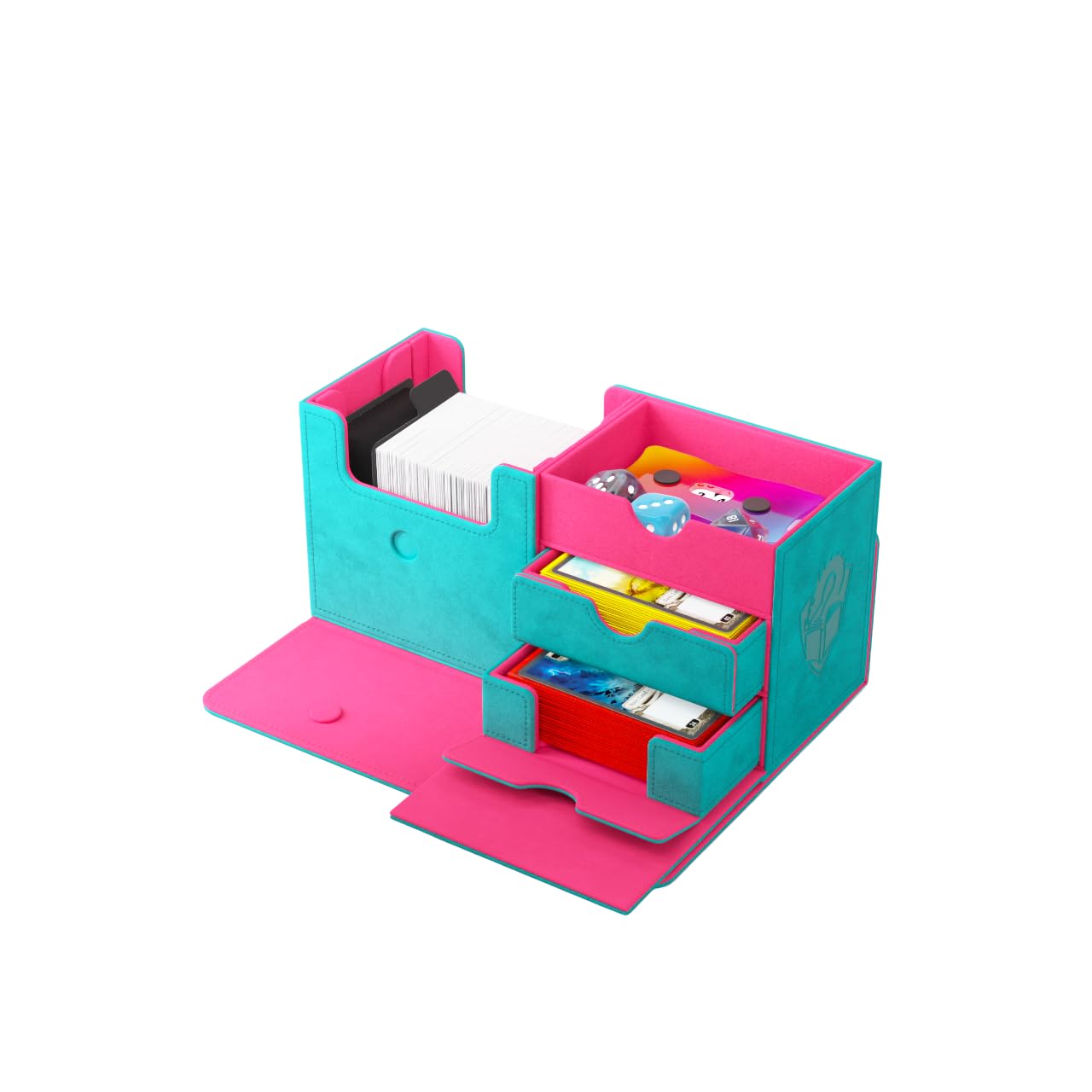 Gamegenic The Academic 133+ XL Card Box - Teal/Pink | Holds 133+ Double-Sleeved Cards 6