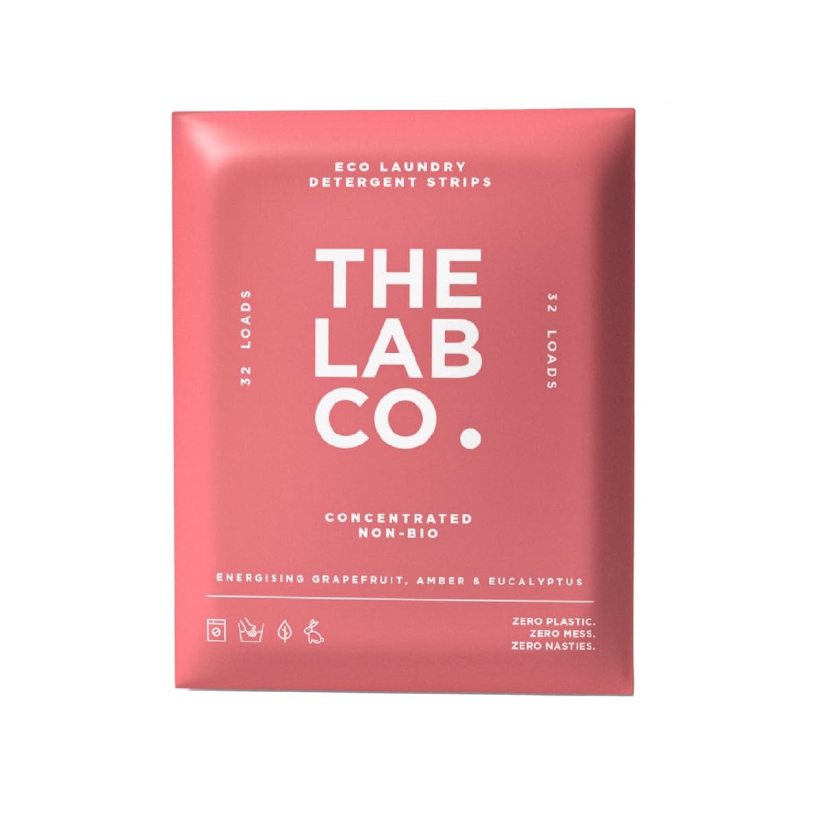 The Lab Co. Laundry Detergent Sheets - Eco Ultra-Concentrate | Pack of 32 | Energising Scent