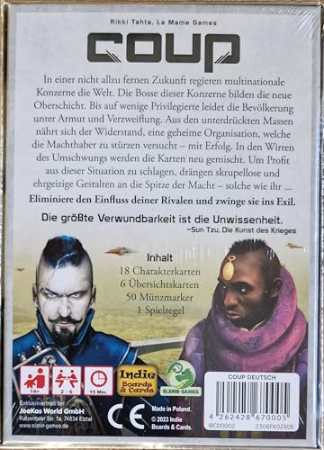 ELZNIR GAMES Coup Resistor Card Game for 2-6 Players, German Edition 12