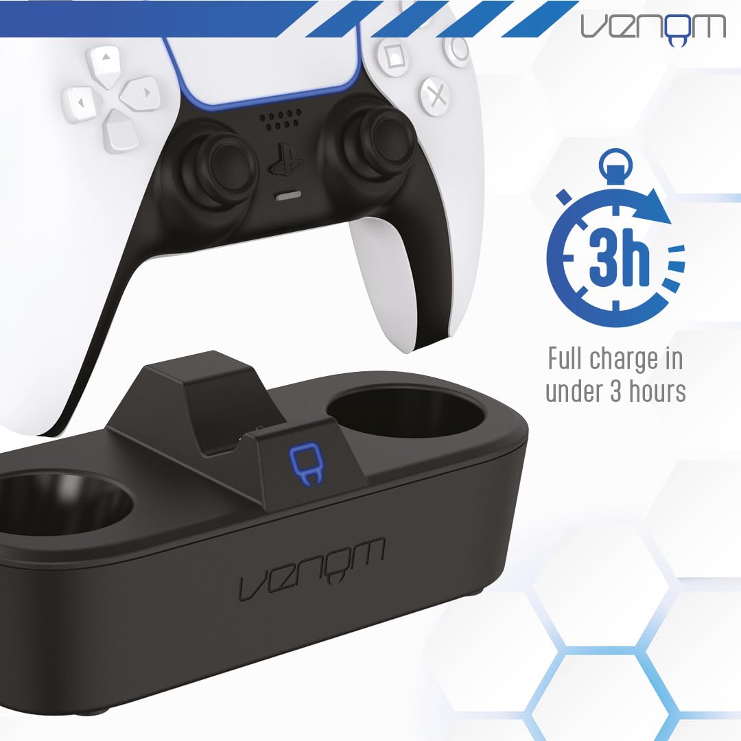 Venom PS5 Controller Turbo Charging Dock | Fast DualSense & Edge Charger wi