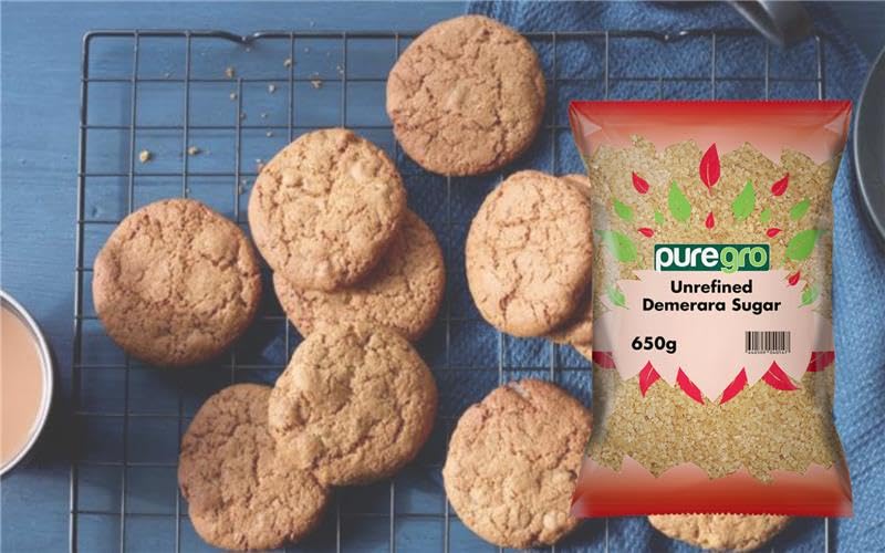 Puregro Demerara Sugar - Golden Cane Sugar for Baking & Beverages | 650 g