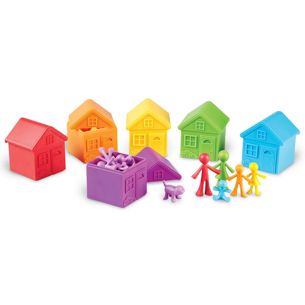Learning Resources Sorting Neighbourhood Set - Colour Matching & Sorting Toy | Ages 3+ | 36 Counters