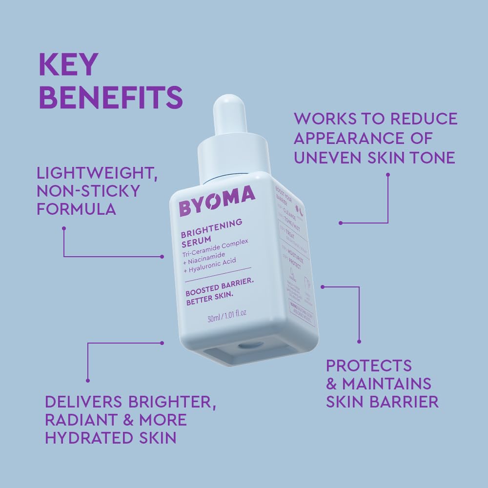 BYOMA Brightening Serum - Hydrates, Brightens & Repairs Skin Barrier | 30ml 3