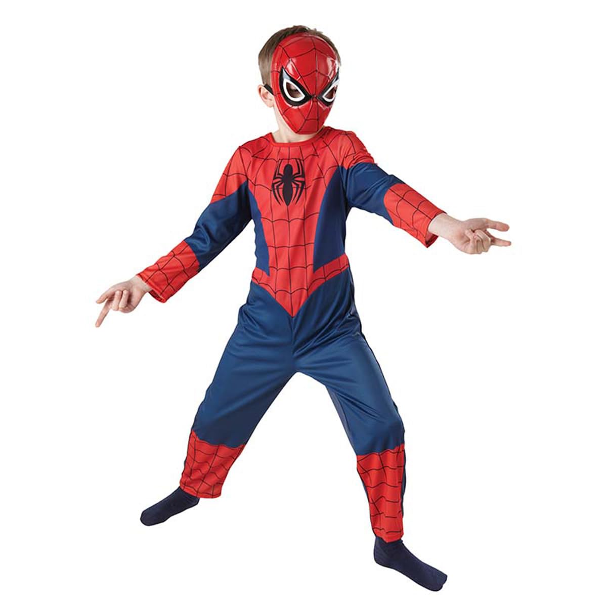 Rubies Spiderman 1/2 Mask - Child Size, Red Plastic 2