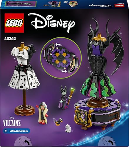 LEGO Disney Maleficent and Cruella De Vil Dresses Building Set - Creative Fashion Toy for 9+ 21