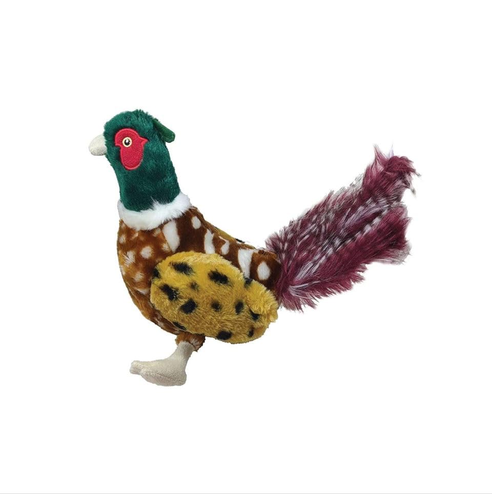 Animal Instincts Phileas Pheasant Plush Squeak Toy - Small, Multicoloured (2 Pack) 2