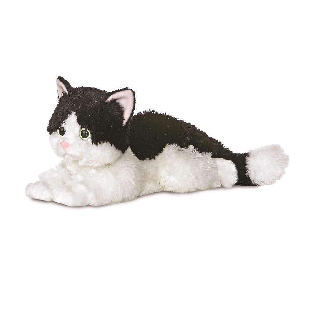 Aurora Flopsies Oreo the Cat - 12" Black and White Plush Stuffed Animal