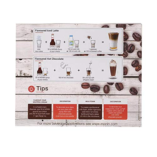 Monin Flavoured Coffee Syrup Gift Set - 5 x 50ml Bottles (Vanilla, Caramel, Hazelnut, Amaretto, Gingerbread)