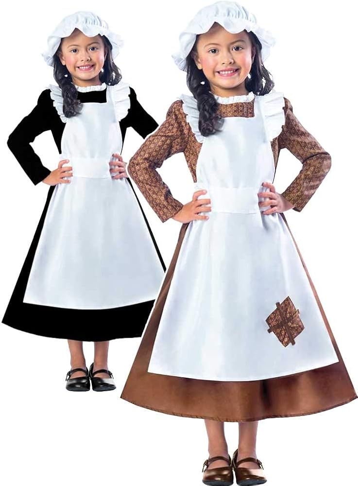 Victorian Girl Fancy Dress Costume - Classic Role Play for Kids 1