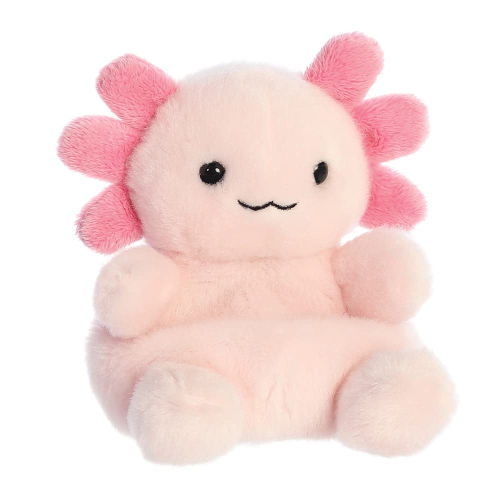 AURORA Palm Pals Ax Axolotl Soft Toy - Pink, 5 Inches | Eco-Friendly, Collectible Beanie