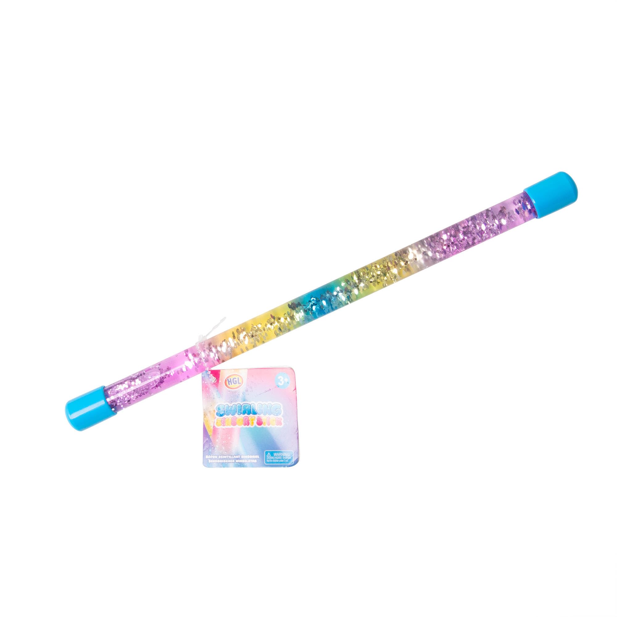 RGL Sensory Fidget Stick - Rainbow Glitter Swirling Calming Toy for Focus and Relaxation