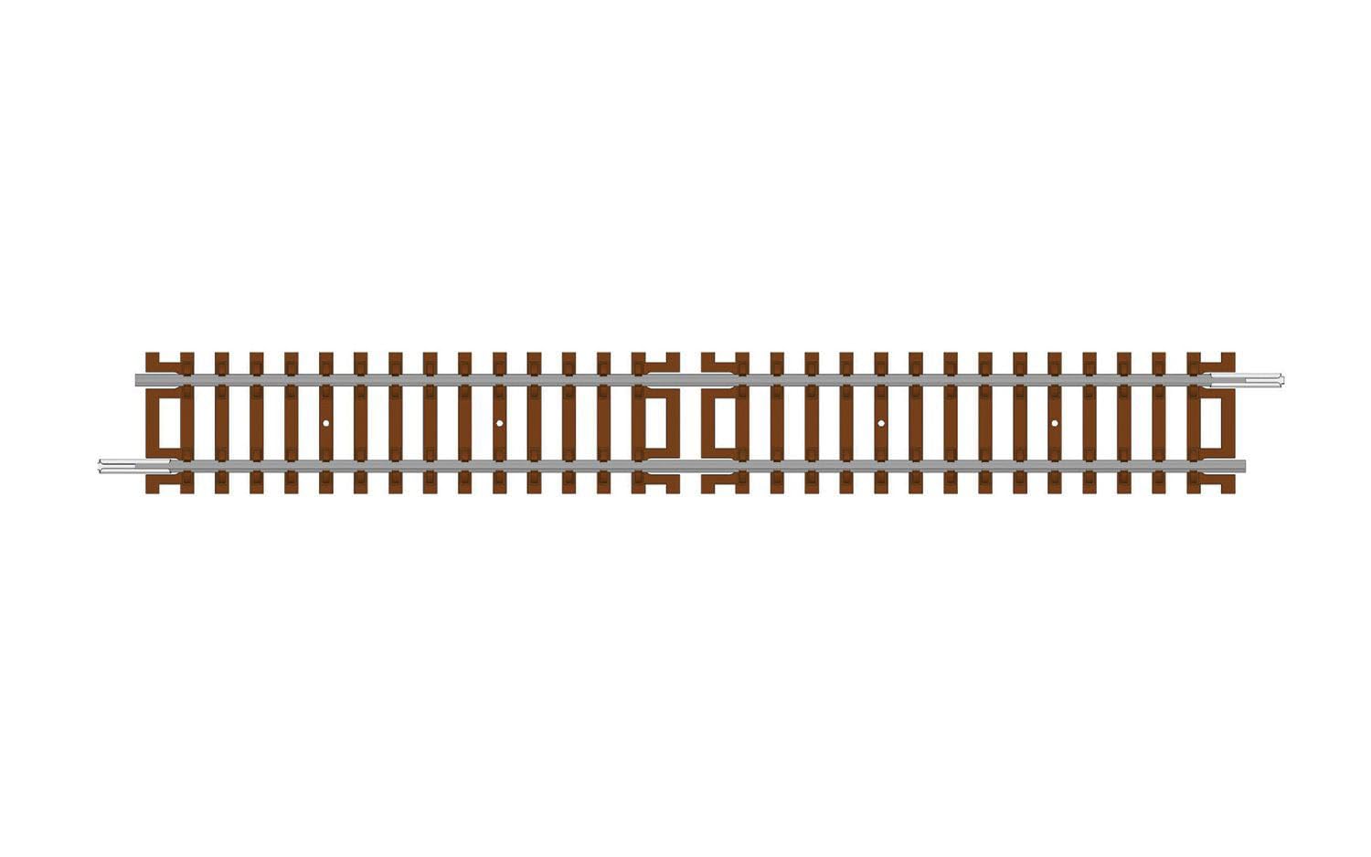 Hornby TT8002 TT Gauge Straight Track Extension Piece | 166 mm Length | Brown 1