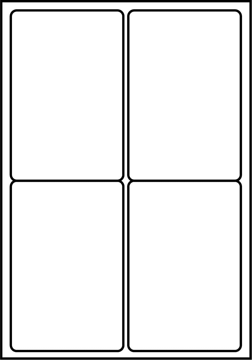 SmithPackaging A4 Self Adhesive Address Labels - 4 Labels Per Sheet | Matt White | Permanent Adhesive
