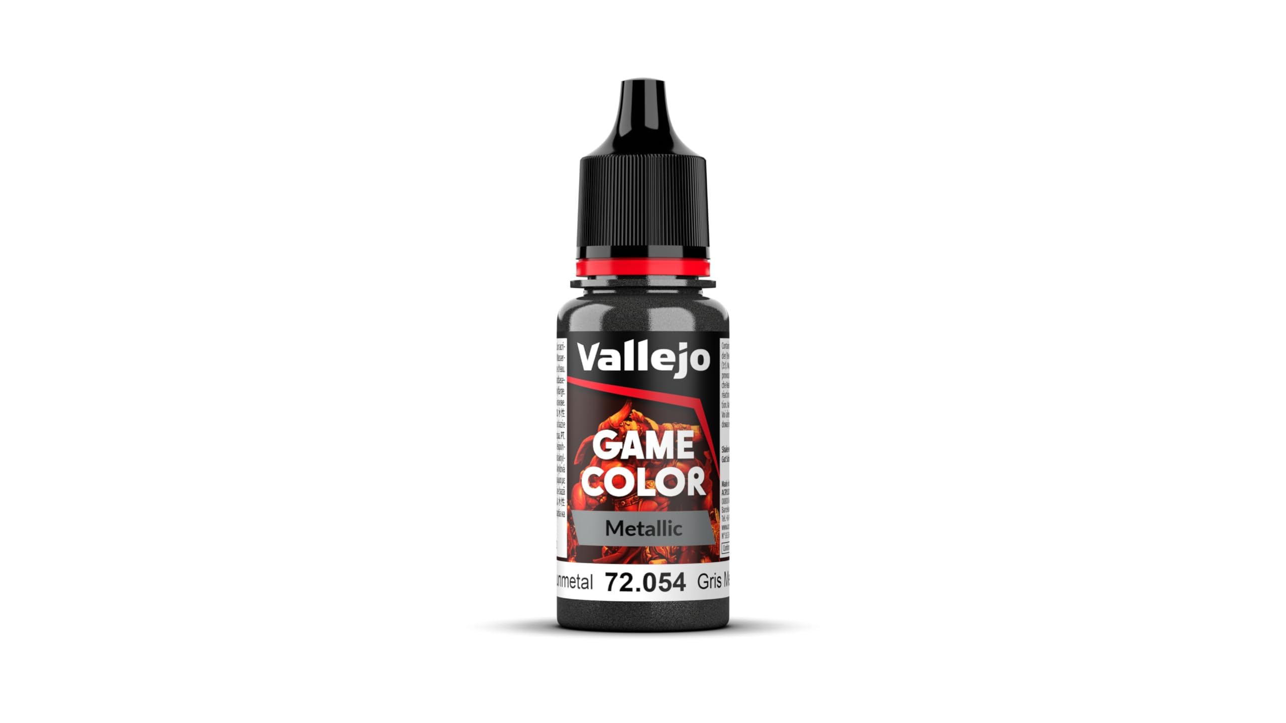 Vallejo Game Color Acrylic Paint - Gunmetal Metal | 17 ml | Waterbased 1