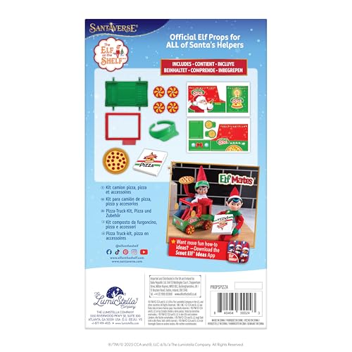 The Elf on the Shelf Polar Props Polar Pizza Truck - Holiday Playset for 3 Years and Up 7