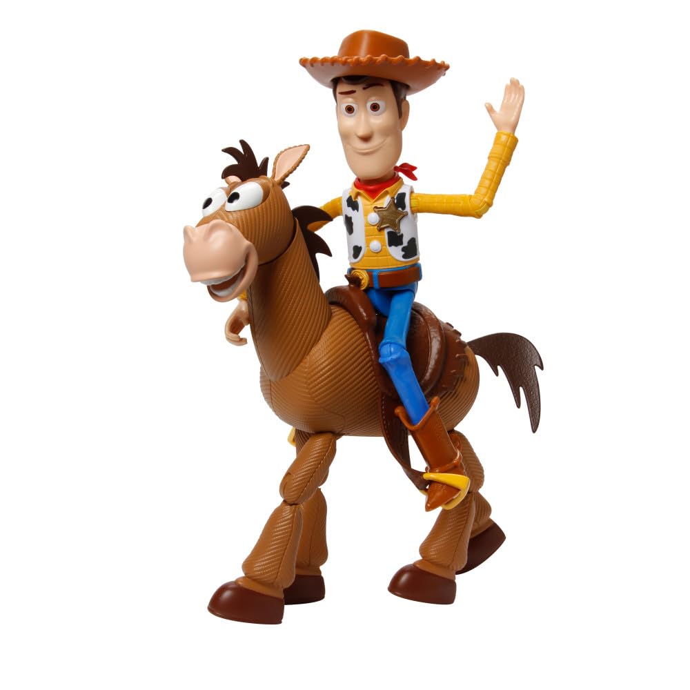 Mattel Disney Pixar Toy Story 4 Woody and Bullseye Action Figure 2-Pack, Movie-Inspired Scale, Ages 3+ 4