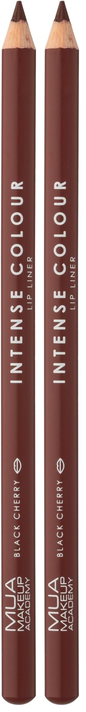 MUA Intense Colour Lip Liner - Black Cherry, 1.5 g, Pack of 2