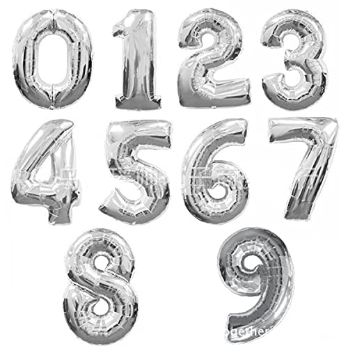Majestic Silver Number 7 Foil Balloon - 76cm Standalone Party Decor for Milestone Celebrations