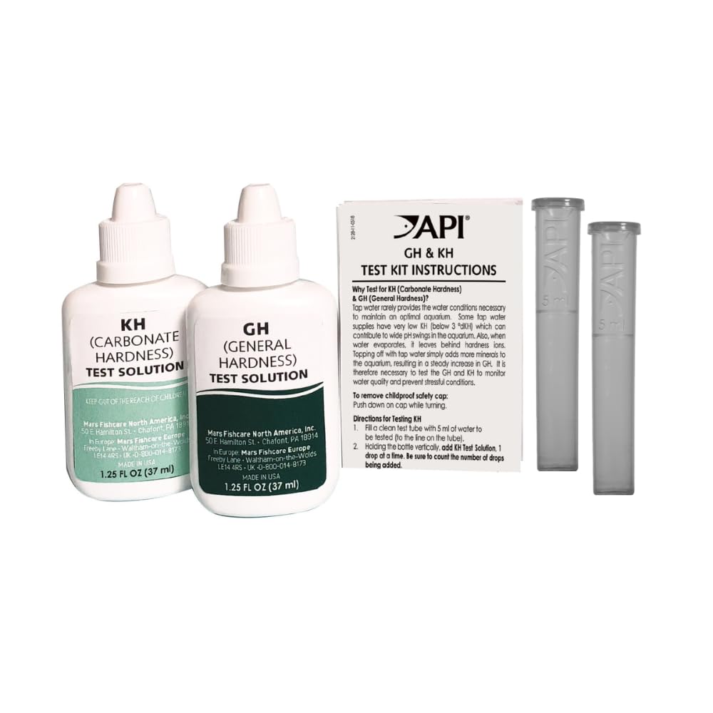 API GH & KH Test Kit for Freshwater Aquariums | Measures Water Hardness
