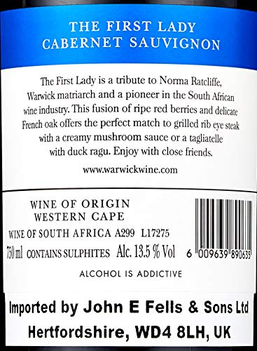 Warwick The First Lady Cabernet Sauvignon 75 cl 6