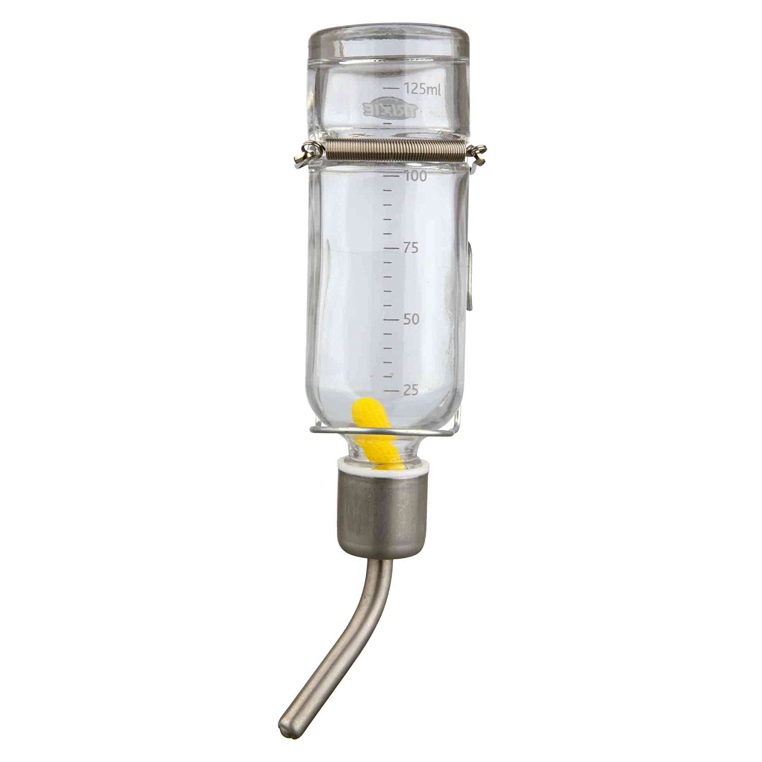 TRIXIE Glass Water Bottle - 125 ml | Bite-Proof | Floater Level Indicator 1