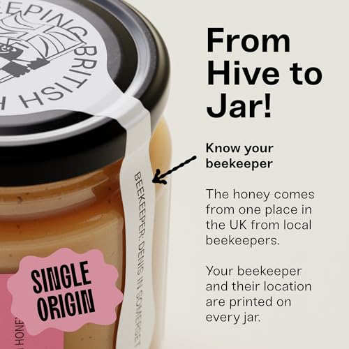 Black Bee Honey - Pure British Spring Honey with Bee Pollen Granules 7