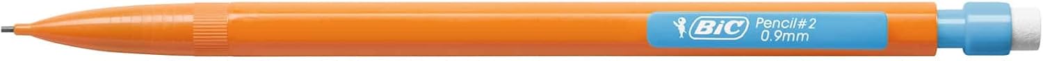 BIC Matic HB Mechanical Pencils and Eraser, Assorted Barrel Colours with Fine Point (0.9 mm), Pack of 12 2