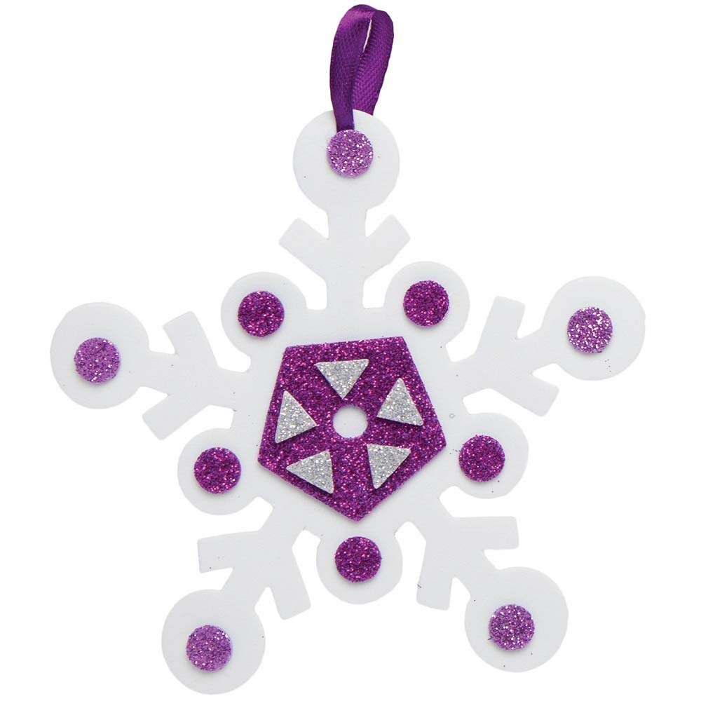 Baker Ross Christmas Snowflake Mix and Match Decoration Craft Kit - Pack of 8, Ages 3+ 7