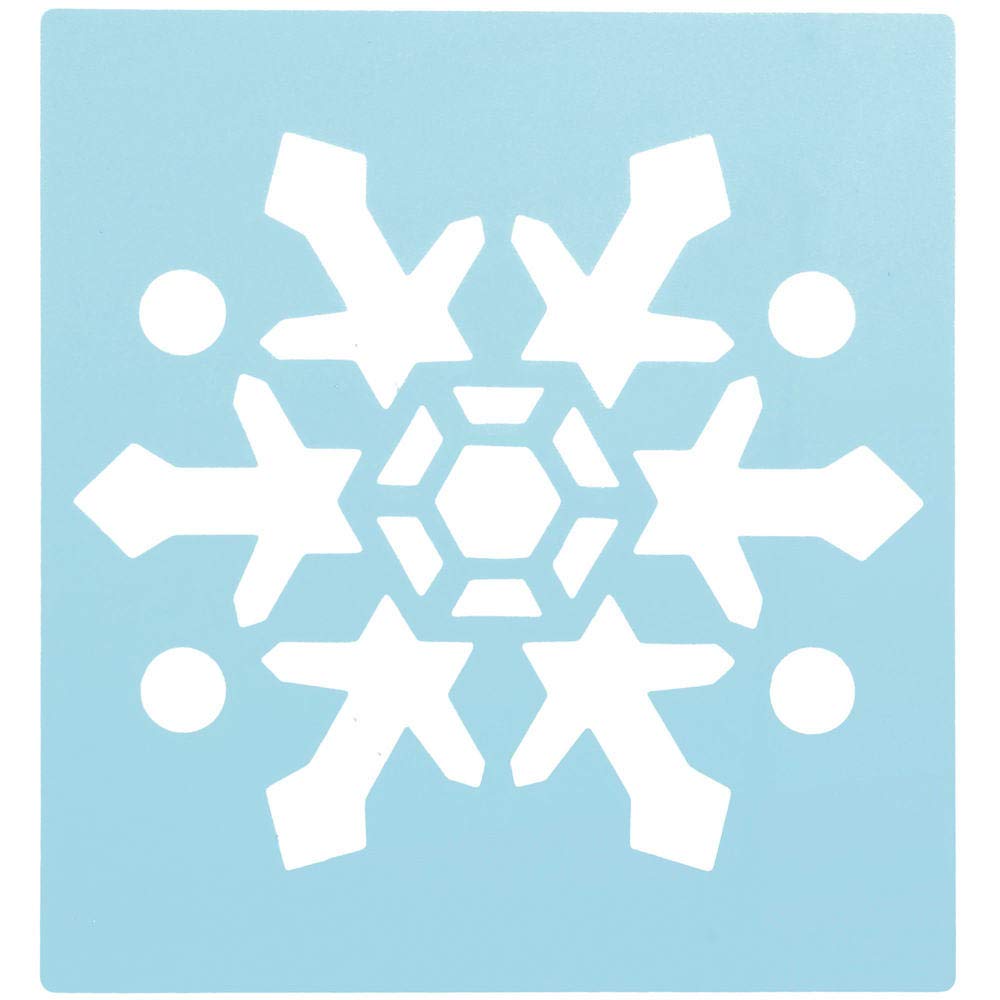 Baker Ross Snowflake Stencils - Pack of 8 Assorted Designs for Christmas Crafting