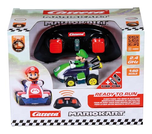 Carrera RC Mario Kart Mini RC Luigi Remote Control Vehicle for Ages 6+