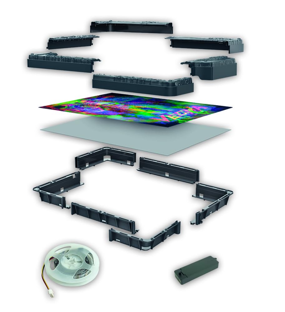 Clementoni Stranger Things Metamorphic Art Puzzle - 520-Piece LED Interactive Puzzle