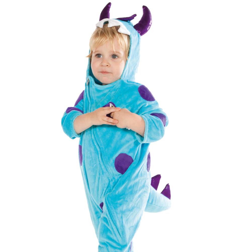 PRETEND TO BEE Dinosaur Monster Onesie - Blue and Purple Fancy Dress Costume for Kids 1