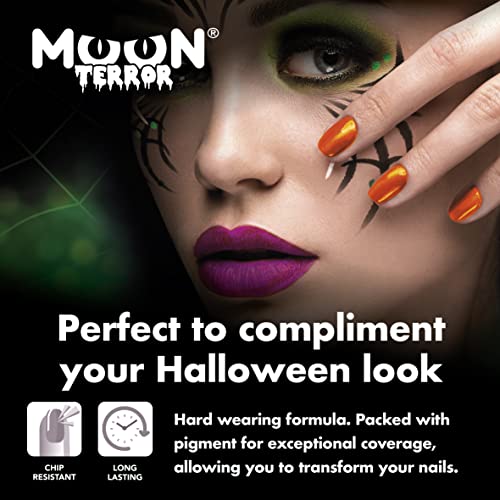 Moon Terror – Halloween-Nagellack – 14 ml – für gruselige Halloween-Nägel. Perfekt für Vampire, Geister, Skelette, Hexen, Kürbisse, Monster usw. – Wicked White