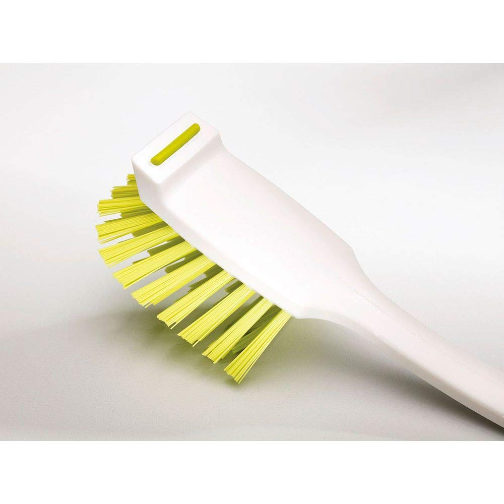 Joseph Joseph Edge Dish Brush - Integrated Sink Rest & Scraper | Green
