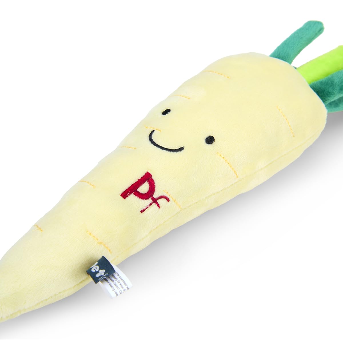 Petface Penelope Parsnip Plush Dog Toy with Squeaker - Yellow, Pack of 1 2