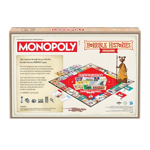 Winning Moves Horrible Histories Ancient Civilisations Monopoly Classic Edition Board Game | 2-6 Players | Ages 8+ 3