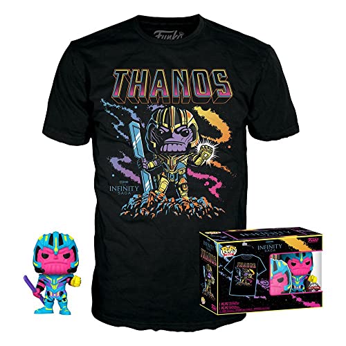 Funko Pop! Marvel - Thanos Vinyl Figure & T-Shirt Bundle (BKLT)