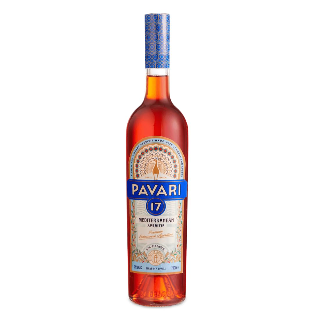 Pavari - 17 Refreshing Non-Alcoholic Mediterranean Aperitif | Low Sugar | Vegan | 700ml 1