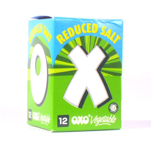 OXO Reduced Salt Vegetable Stock Cubes - 12 Count | Big Flavour | Vegan-Friendly 1