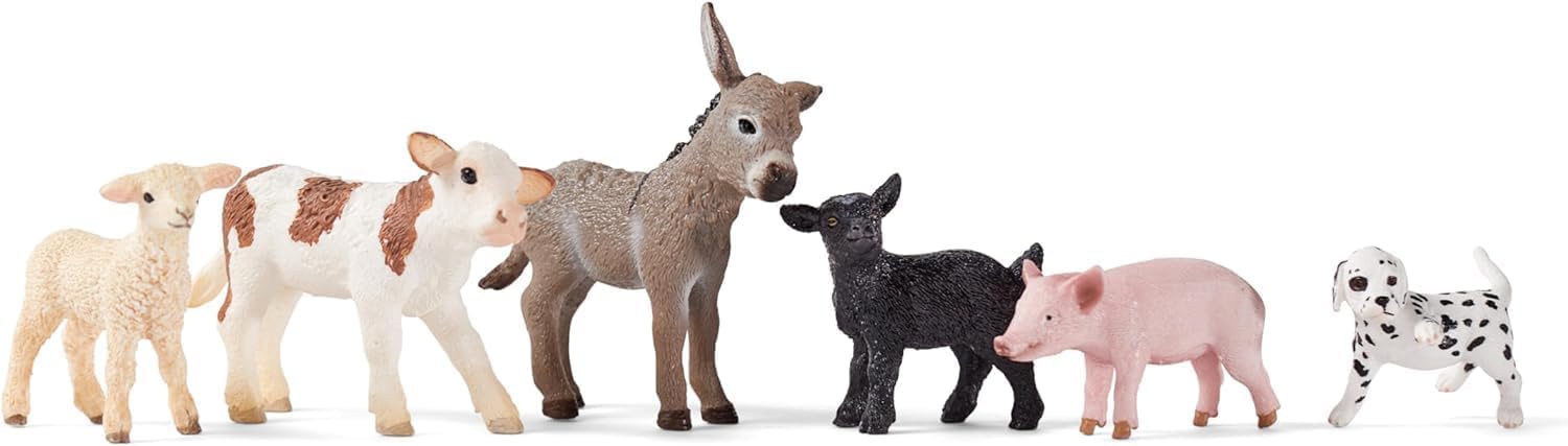 Schleich FARM WORLD 6 PC Baby Farm Animal Toy Bundle - Realistic Figurines for Kids 3+ 6