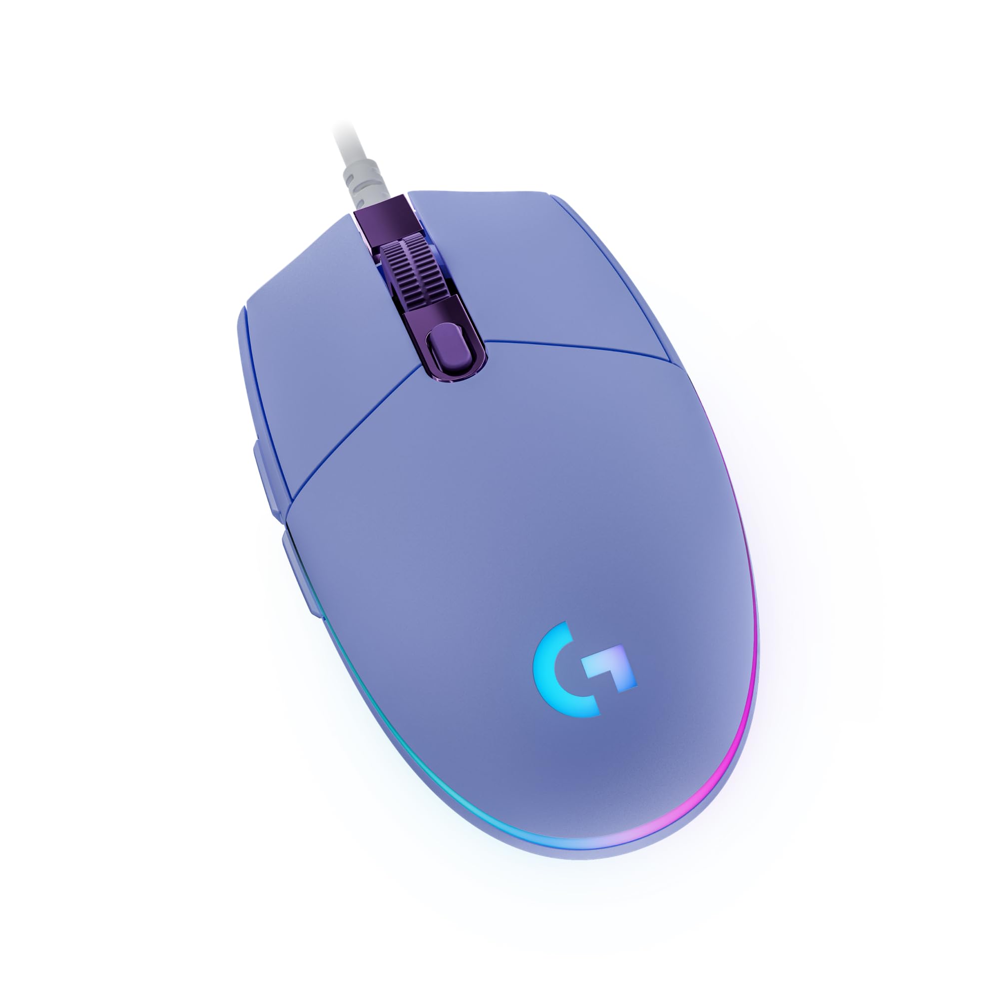 Logitech G203 LIGHTSYNC Gaming Mouse - 8K DPI, 6 Programmable Buttons, Customizable RGB, Lightweight Design, Lilac