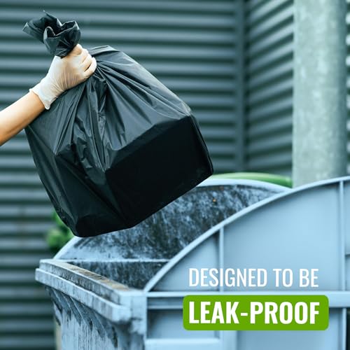 EcoBag Extra Strong Heavy Duty Refuse Sacks - 50L Recyclable Bin Bags, 50 Pack
