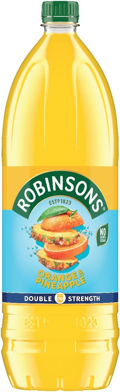 Robinsons Double Strength Orange & Pineapple No Added Sugar Fruit Squash 1.75L