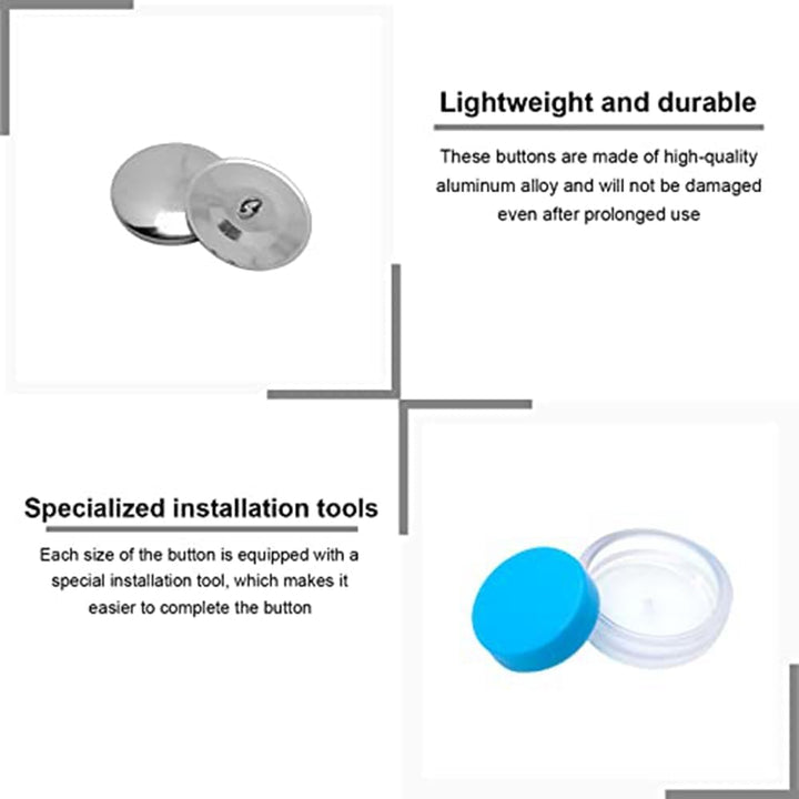 Plawee Cover Button Kit with 5 Sizes and Tools - DIY Sewing Craft Set