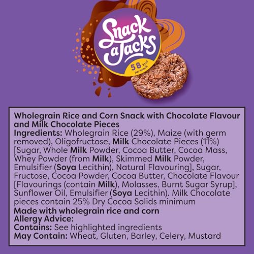 Snack a Jacks Jumbo Chocolate Chip Rice Cakes 180g (Case of 8) 3