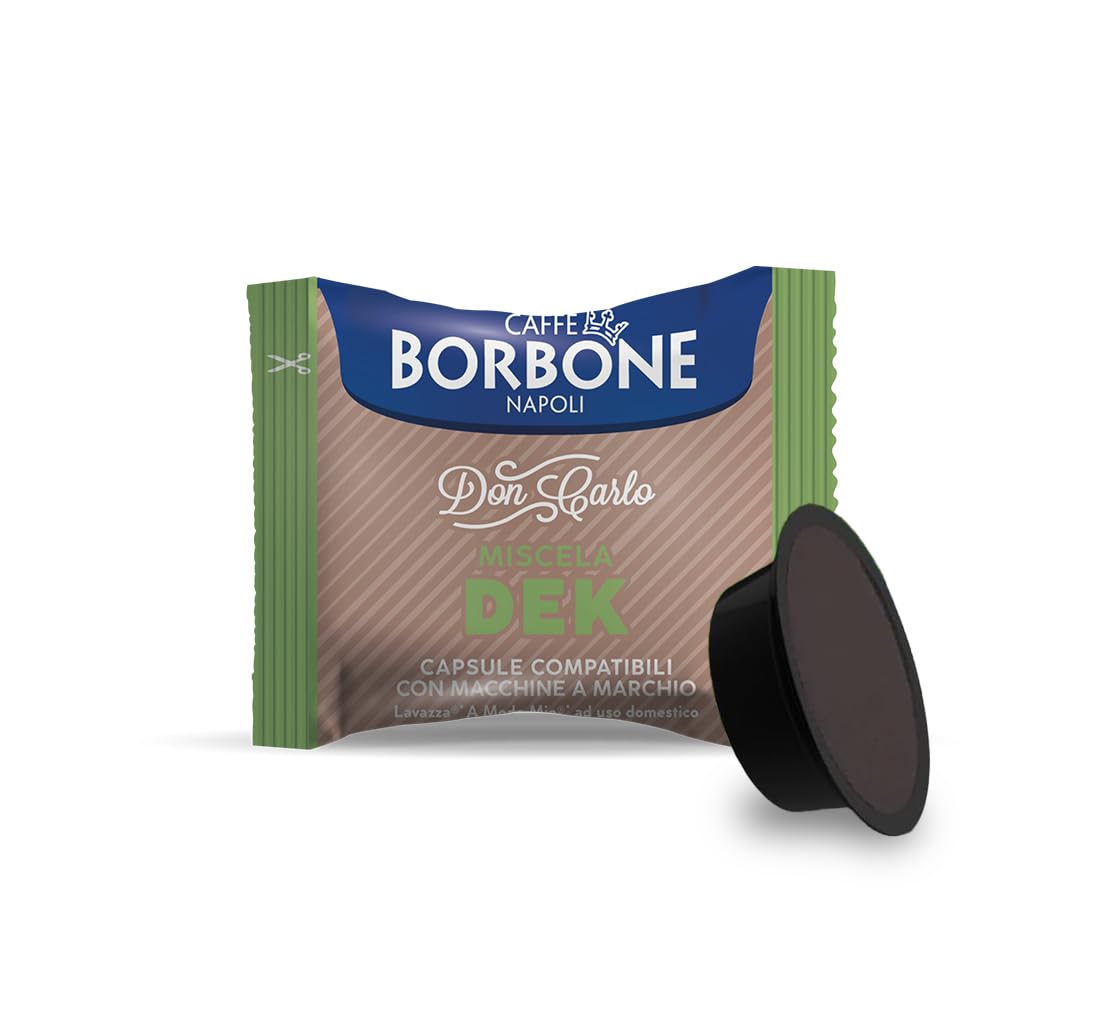 CAFFÈ BORBONE Don Carlo Dek Decaffeinated Coffee Blend - 50 Capsules for Lavazza A Modo Mio Machines 1