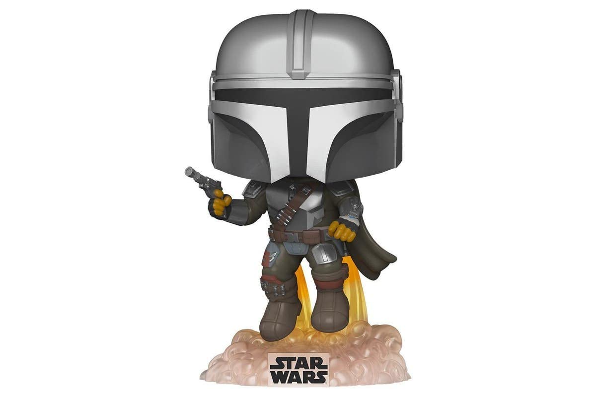 Funko Pop! Star Wars: The Mandalorian - Mando Flying with Blaster Vinyl Figure 5