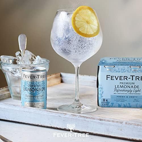 FEVER-TREE Light Premium Lemonade - 6 x 150ml Cans | Low Calorie | Natural Flavours 2
