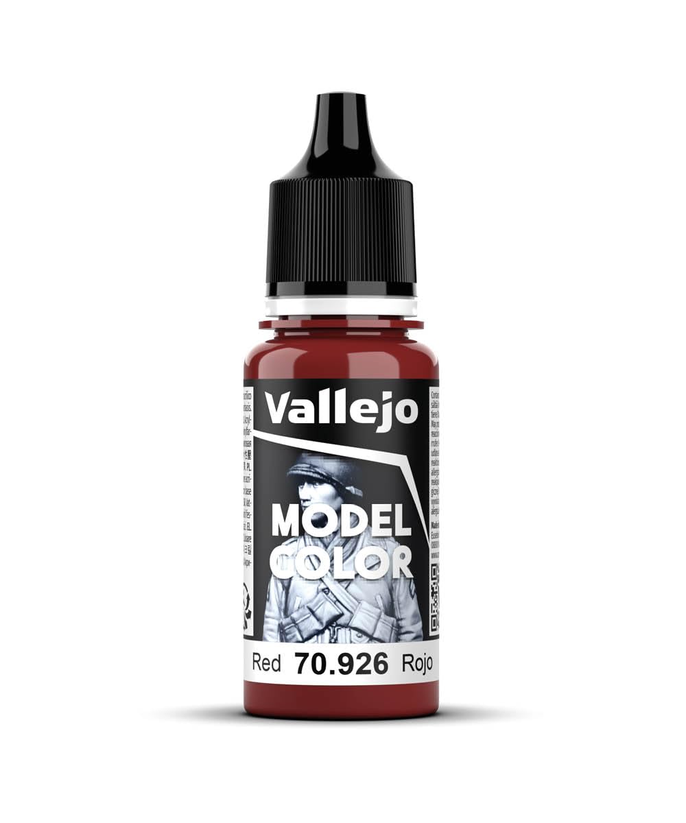 Vallejo Model Color Acrylic Paint - Red | Waterbased | 17ml Bottle 1