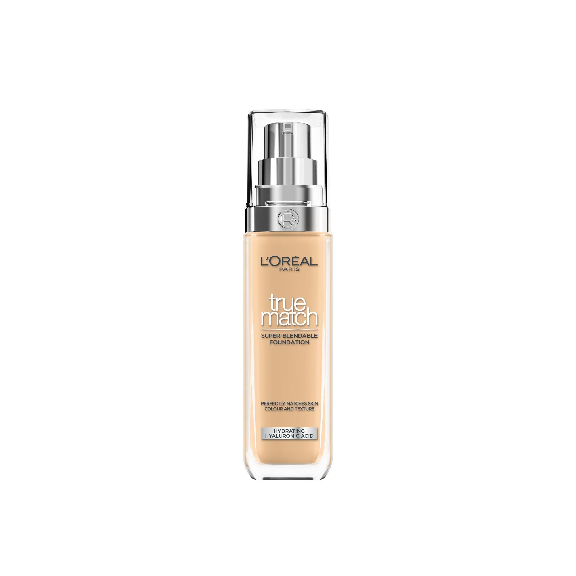 L'Oréal Paris True Match Hydrating Liquid Foundation with Hyaluronic Acid - 4W Golden Natural, 30 ml 1